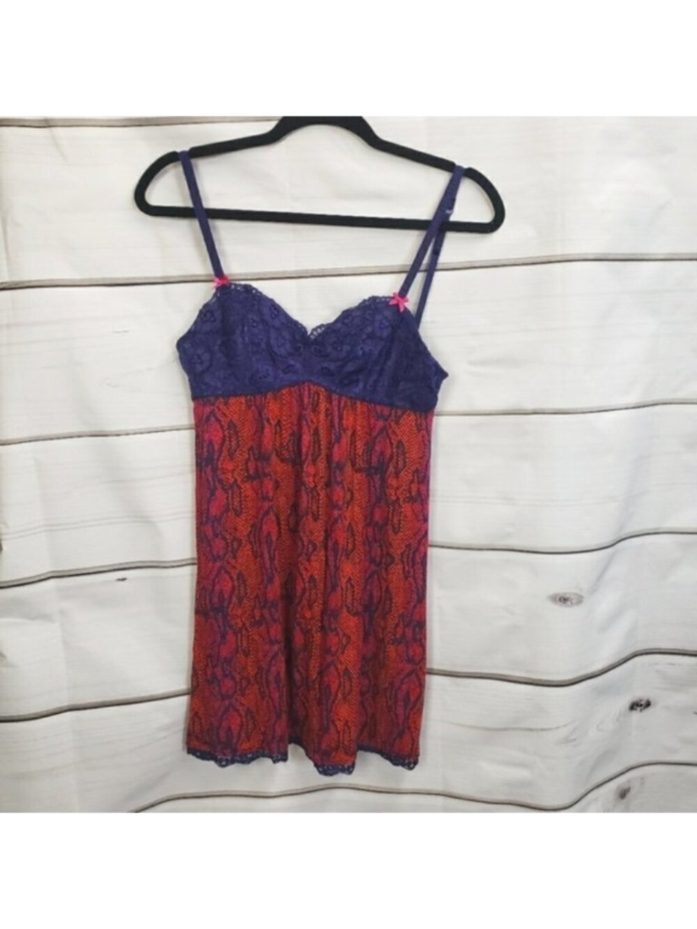 La Senza Lace Snakeskin Animal Print Nightgown PJs Pyjamas Chemise Linge…
